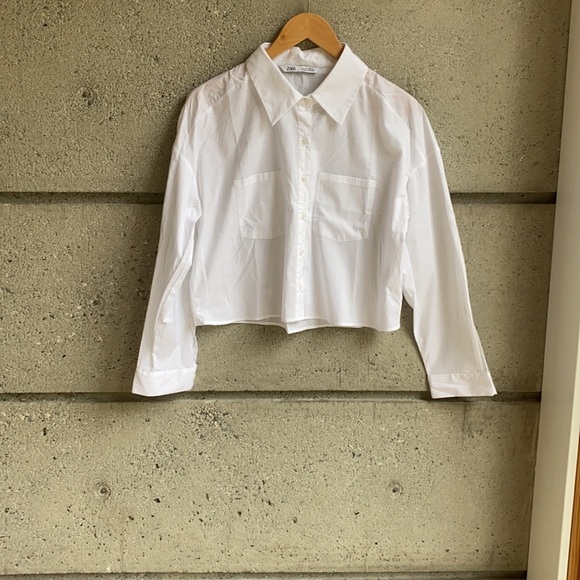 Zara Cropped Blouse - Picture 1 of 4